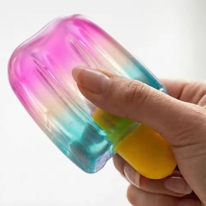Gradient Popsicle <b>Fidget</b> Toy Super Soft Stress Relief Toy Non Toxic BPA Free Rubber for Kids & Adults - Product Image 2