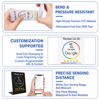 Support de signalisation personnalisé en PVC NFC213 215 pour avis Google, avec code QR, adhésif, étanche, paiement sans contact, signalisation de commentaires, service café