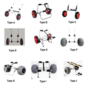 Chariot pliable léger pour <span class=keywords><strong>kayak</strong></span> avec roues pneumatiques pour le transport de canoës et de kayaks - Product Image 4
