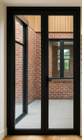 Porte battante moderne en aluminium et verre, style porte française, pour extérieur – Meilleures ventes