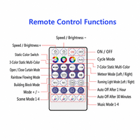 Contrôleur LED RGBIC USB 5V avec télécommande 28 touches et contrôle par application, avec mode musique, adapté aux bandes LED RGBIC