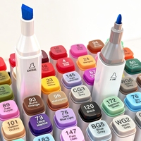 Marqueurs à alcool 48 couleurs, ensemble de marqueurs artistiques à double pointe pour livre de coloriage pour adultes, dessin, croquis, peinture