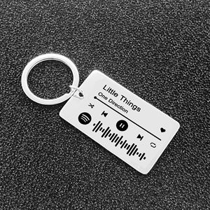 Moda personalizado Spotify llavero canción código lista <span class=keywords><strong>de</strong></span> reproducción personalizado llavero música llavero - Product Image 3