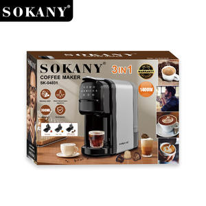 Machine à café électrique 3-en-1 SOKANY SK-04031 en acier inoxydable, combinant expresso et capsules - Product Image 2