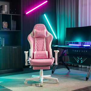 Ragazze donne camera da letto bella bella mobili Computer poltrona bella sedia da gioco <span class=keywords><strong>in</strong></span> <span class=keywords><strong>pelle</strong></span> rosa ergonomia con poggiapiedi - Product Image 1