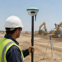 Perangkat Survei Penerima Sinyal MengXin MR4010RTK Pengukuran Kemiringan 60 Derajat Tata Letak AR 4G IP68 1408 Kanal