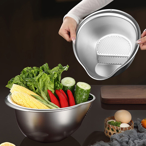 Cesta de lavado inclinada de acero inoxidable versátil, escurridor de colador de Metal para limpiar frutas, frijoles, herramienta de cocina - Product Image 2