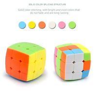Mini porte-clés cube puzzle couleur unie, jouet rotatif, pendentif porte-clés, jouet éducatif anti-stress pour enfants, décoration de sac