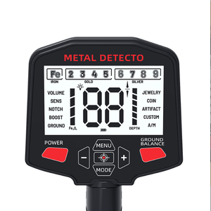 Detector de Metales con Pantalla Digital y Eje Ajustable, Color Negro - Product Image 2