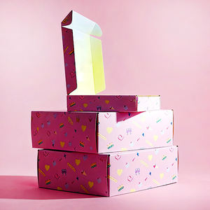 Boîte d'expédition robuste pour produits de soin de la peau, en carton ondulé, personnalisée avec logo imprimé, en flûte B - Product Image 1