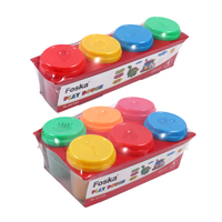 Foska 6 warna plastisin edukasi DIY cerdas ramah lingkungan adonan mainan tidak beracun tanah liat pemodelan anak-anak