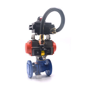 Q641F46 บอลวาล์วแบบลมพร้อมซับในฟลูออรีน ขนาด 2 นิ้ว สำหรับของเหลวเคมี อุณหภูมิปกติ ใช้ในอุตสาหกรรม - Product Image 1