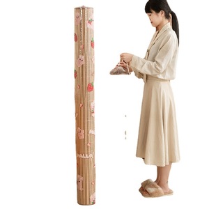 Summer <b>Mat</b> Storage Bag Cylindrical Rollable Dustproof Cover For Bamboo Rattan Straw <b>Mats</b> Bedroom Use - Product Image 5