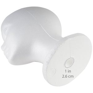 <span class=keywords><strong>Tête</strong></span> de <span class=keywords><strong>Mannequin</strong></span> Femme en Polystyrène Blanc - Support Multifonctionnel pour Perruques, Présentation et Rangement - Product Image 4
