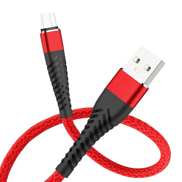 nylon braided usb cable fast charging 2.4A for type c cable for computer and smart phone1M 1.5M 1.8M