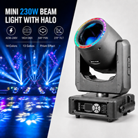 Luz Móvil de Cabeza con Haz de 230W 7R, Anillo LED Blanco, Prisma de 8 Facetas, DMX512 16CH 18CH para Club, Bar, Conciertos, Bodas, Escenarios
