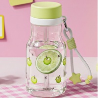 Nouvelle tasse à paille en plastique, bouteille mignonne et élégante pour filles et enfants, tasse portable résistante à la chaleur pour étudiants, vaisselle d'été