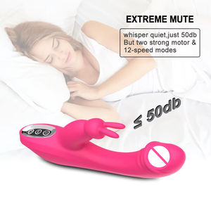 Вибратор-кролик для стимуляции точки G и клитора, мощный, с двойным мотором, силиконовый, водонепроницаемый, перезаряжаемый массажер для женщин - Product Image 6