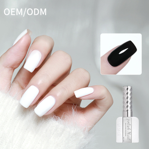 Esmalte de <span class=keywords><strong>uñas</strong></span> de gel de color superblanco con logotipo personalizado de 16ml, esmalte de gel de <span class=keywords><strong>uñas</strong></span> de gel UV superblanco <span class=keywords><strong>y</strong></span> negro - Product Image 1