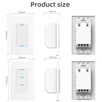 Interruptor Inteligente Zigbee/WiFi/ Estándar Estadounidense, Control Remoto, Control por Voz con Alexa, Aplicación, 1/3 Vías, Americano, con Neutro