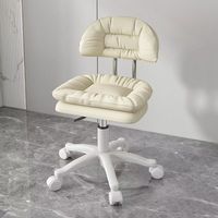 Chaise roulante professionnelle de luxe en cuir avec roulettes, tabouret de manucure portable, combo pour salon de coiffure, pour salons de manucure