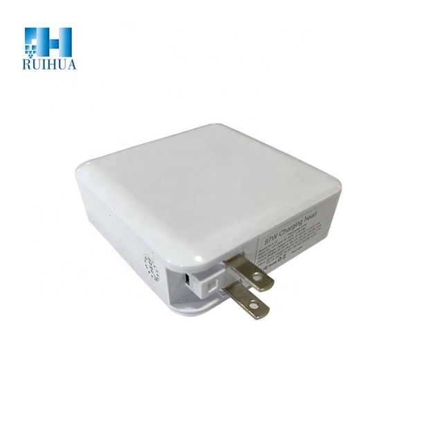 RUIHUA New Wall Charger QC 3.0 + PD Charge Dual Ports Mobile Phone Desktop Charger Plug for Laptop Charger