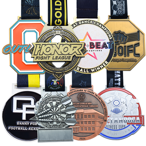 Médaille de compétition en métal cuivre argent or brillant personnalisé de haute qualité avec ruban - Product Image 6