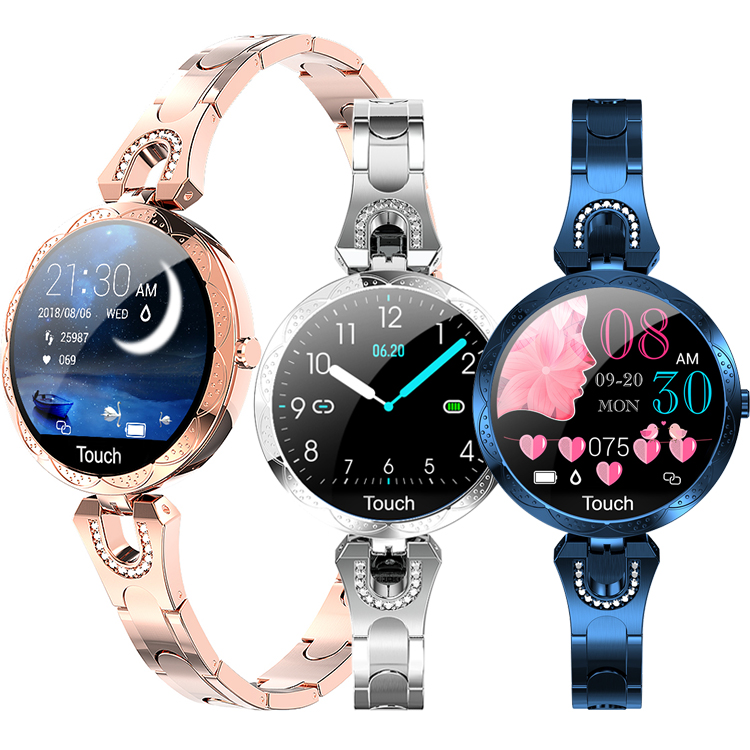 Montre Connectée SmartWatch Luxo Santé Fitness Noir, Podomètre Et Cardiaque
