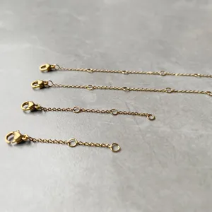 e-Manco Edelstahl Verlängerungskette mit Karabinerverschluss für DIY Schmuckherstellung Armbänder Halsketten Dropshipping - Product Image 5