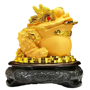 2023 Hars Handwerk Goud Pad Drie Voet Pad Feng Shui Standbeeld Woonkamer Meubels Huishoudelijke Pad Mascotte Decoraties