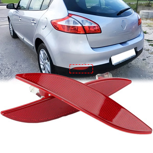Láminas reflectantes para parachoques trasero QY, forma de menisco, para Renault Megane MK3 2008-2013, lentes LED rojas planas y convexas - Product Image 1