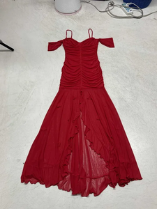 Vestido Maxi para Mujer con Encaje Natural, Abertura Lateral, Dobladillo Irregular, Tirantes Finos, Lavable, Vestido Informal para Uso Diario - Product Image 2