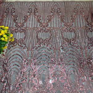 Robe de soirée de style occidental : <span class=keywords><strong>motif</strong></span> floral asymétrique de grande taille, avec fil doré, paillettes, tissu en maille brodé de paillettes - Product Image 3