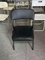 Chaise de salle à manger moderne, portable, rembourrée, pliable, avec structure en fer, empilable, pour villa, parc, hôtel, restaurant, maison, salon, cuisine