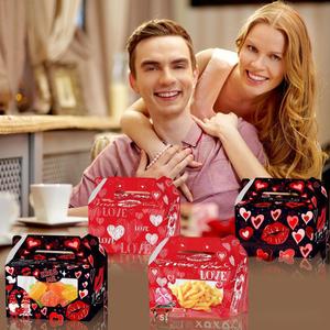 Caja de regalo de dulces del Día de San Valentín con ventana Caja de papel Kiss <span class=keywords><strong>Me</strong></span> XOXO impresa personalizada para Celebración de vacaciones de aniversario de boda - Product Image 3