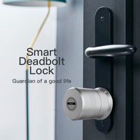 Cylindre de serrure de porte intelligente Tuya Smart Zigbee avec ouverture à distance, serrure de porte intelligente standard européenne