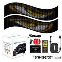 Señal de ventana de coche Panel de matriz LED Devil Eyes Light Eye Lamp Pantalla suave 14,72x3,62 pulgadas Pantalla programable grande para camión Coche