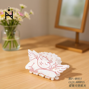 Pince à cheveux en forme de griffe d'ange avec motif ligne rouge pour le coiffage des cheveux, 600 pièces par boîte - Product Image 3