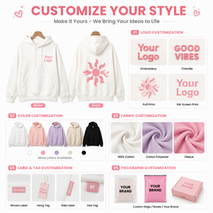 Wholesale Women’s <b>White</b> <b>Hoodie</b> Long Sleeve Pullover Sweatshirt Streetwear Casual Sportswear Apparel Cotton Fleece Spring Style - Product Image 5