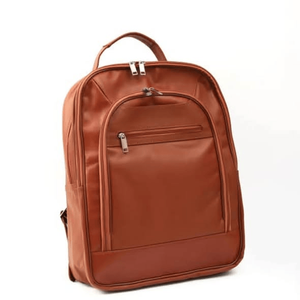 Full Grain Leather <b>Backpack</b> Unisex Water Resistant Travel Daypack Zipper Closure Adjustable Straps 20-35L Capacity - Product Image 1