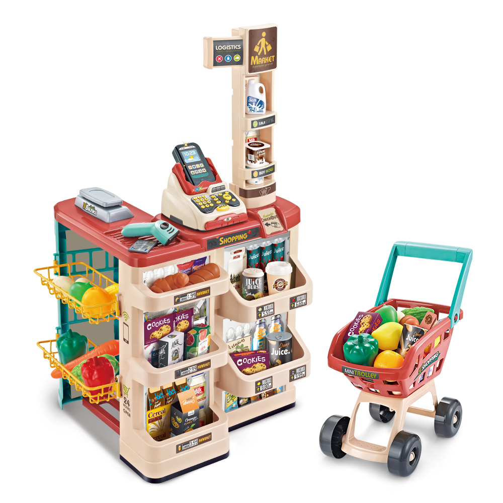 Ролевые игры Супермаркет игрушки для детей набор кухонных игрушек со сканером и кассовых аппаратов играть еда для мальчиков и девочек