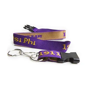 Customized embroidered lanyard woven lanyards no minimum order