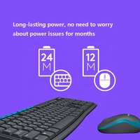 Orijinal MK270 Orijinal Kablosuz Klavye Mouse Seti 2.4 GHz Kompakt Mouse 8 Multimedya Kısayol Tuşları USB Laptop Klavye Seti