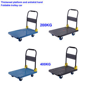 निर्माता ने हाथ से ट्रॉली ब्लू प्लास्टिक फोल्डिंग हैंडरेल 70*50 सेमी 200 किलो/60*90 400 किलोग्राम प्लेटफॉर्म हाथ ट्रॉली - Product Image 5