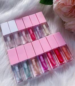 Glaçure à lèvres mate en velours rouge végétalien collant brillant repulpant mini brillant à lèvres mignon contenant de démarrage 3 ml avec kit applicateur - Product Image 4