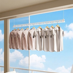 Foldable intelligent lifting automatic telescopic indoor home balcony multifunctional small space electric <b>drying</b> <b>rack</b> - Product Image 4