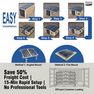 Container Abitativo Espandibile Solare da 20 piedi con Sistema Off-Grid da 24kWh, Prefabbricato 2-in-40HQ per Postazione di Ricerca Artica - Product Image 3