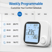 Termostato Inteligente Inalámbrico RF 433mhz con Control Remoto, Alcance de 300m, Controlador de Calefacción para Caldera con Wifi Tuya