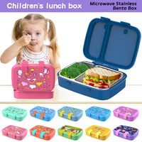 Nouvelle conception de boîte à lunch pour enfants, étanche, de qualité alimentaire, pour pique-niques et déjeuners, avec plateau intérieur en acier inoxydable, boîte à lunch pour tout-petits