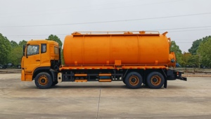 <span class=keywords><strong>รถ</strong></span>ดูดสิ่งปฏิกูลดงเฟิง 6x4 เกียร์ธรรมดา เครื่องยนต์ดีเซล สำหรับดูดถังบำบัดน้ำเสีย ขยะมูลฝอย น้ำเสีย พร้อมปั๊มแรงดันสูง ลดราคาพิเศษ - Product Image 3